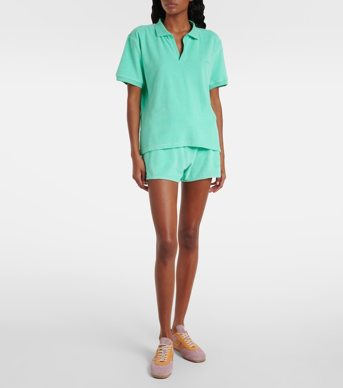 Cotton terry polo shirt | Hunza G