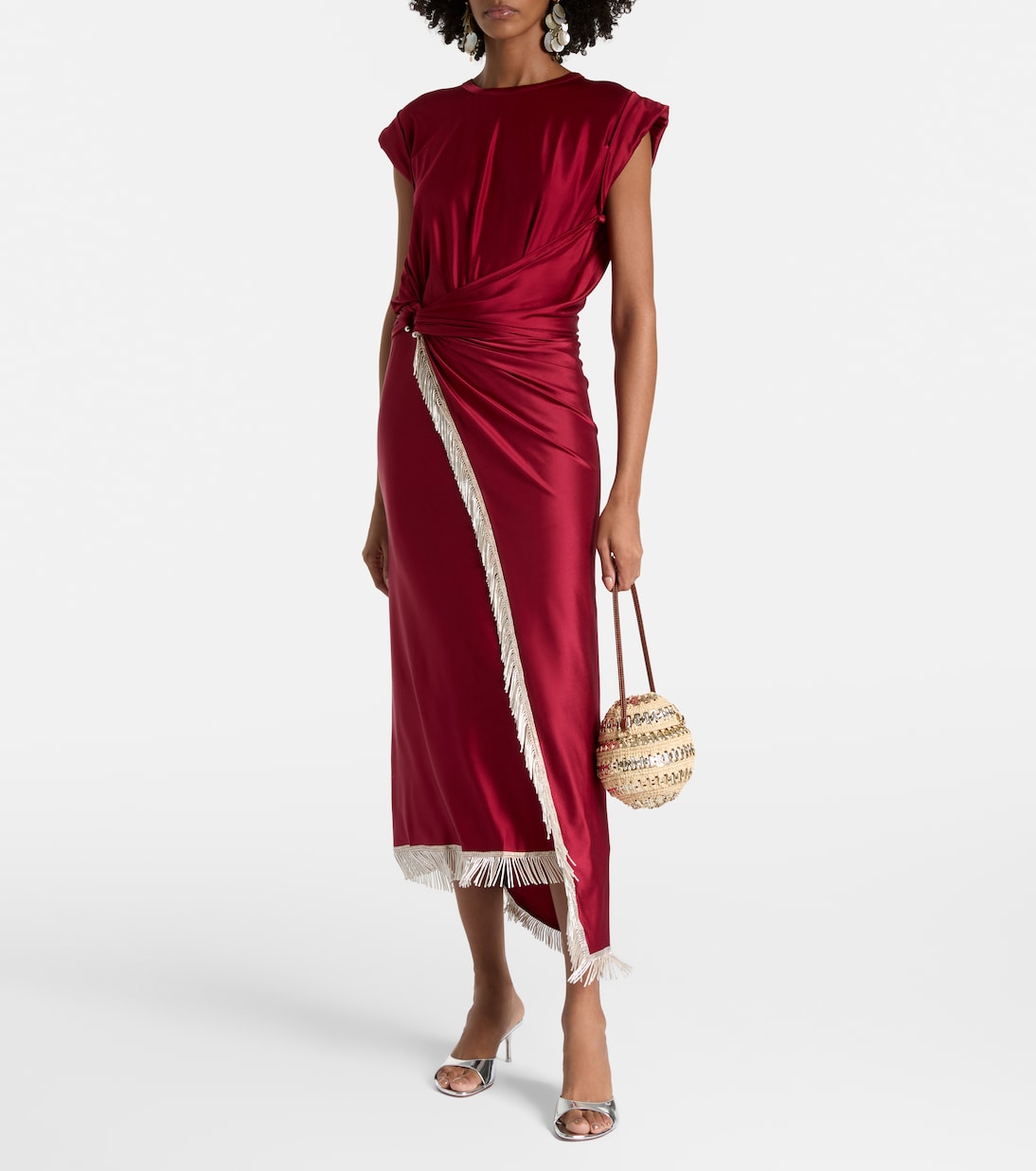Robe midi en satin | Rabanne