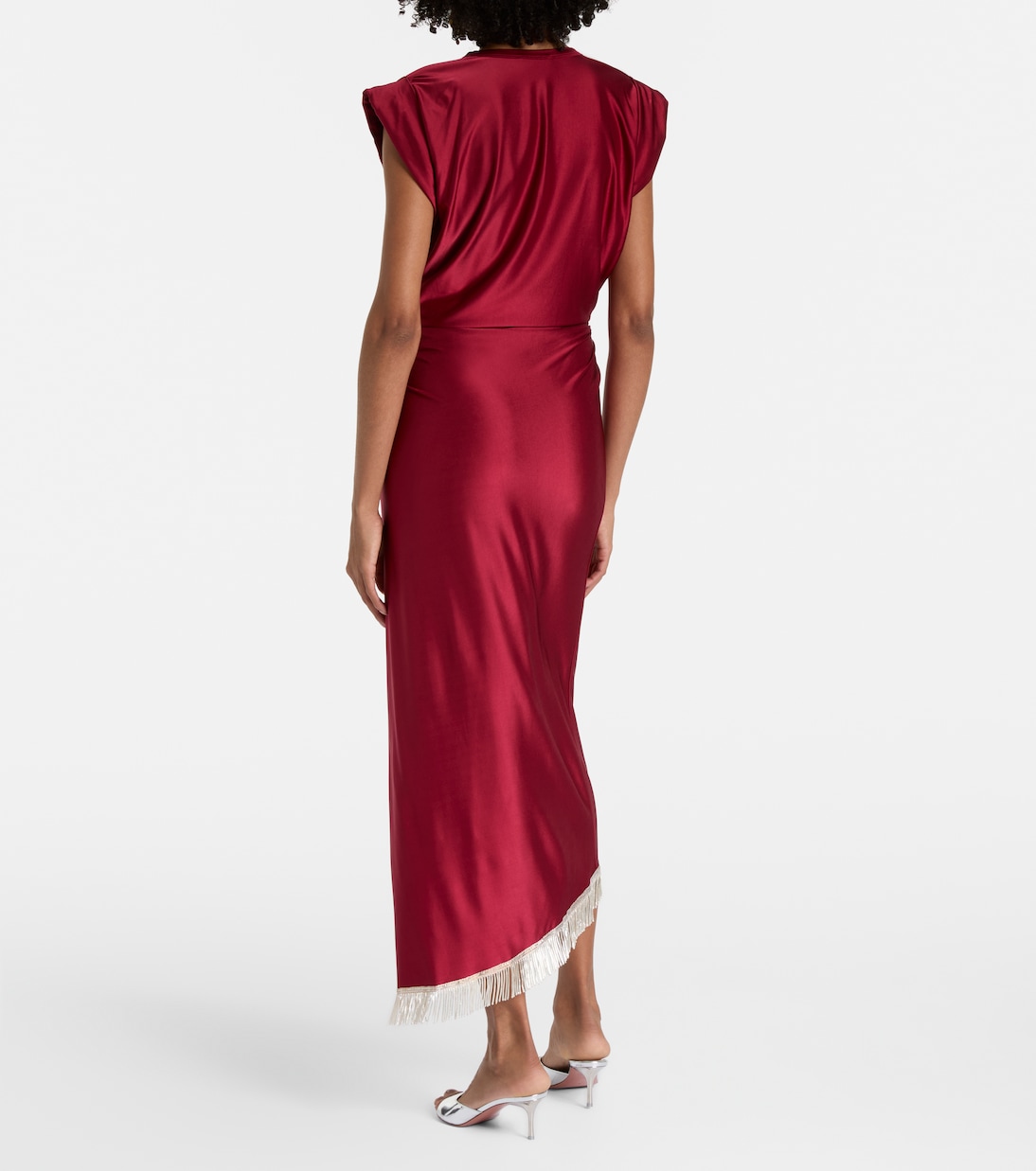 Robe midi en satin | Rabanne