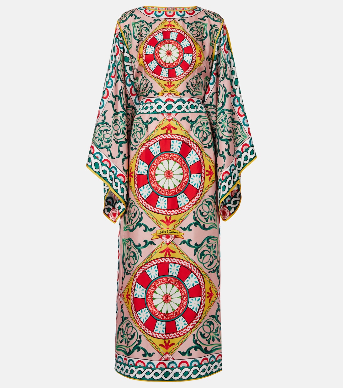 Vestido de fiesta de seda estampado | Dolce&Gabbana