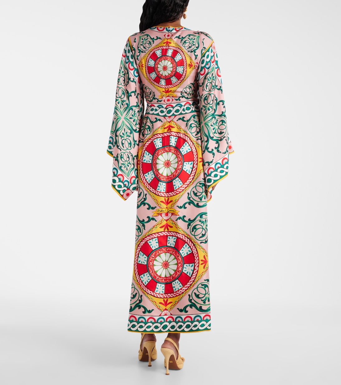 Vestido de fiesta de seda estampado | Dolce&Gabbana