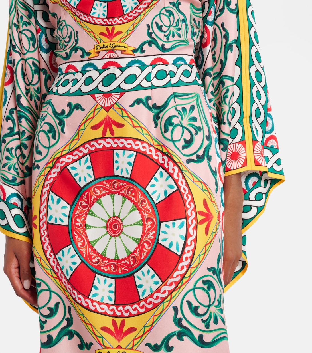 Vestido de fiesta de seda estampado | Dolce&Gabbana