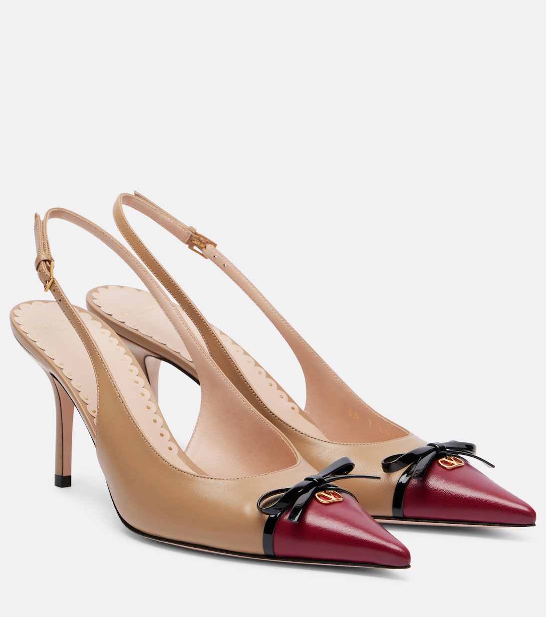 Pumps slingback Bepointy 80 in pelle  | Valentino Garavani