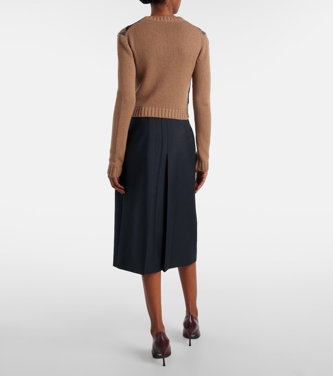 Pull en cachemire à motif Argyle | Prada