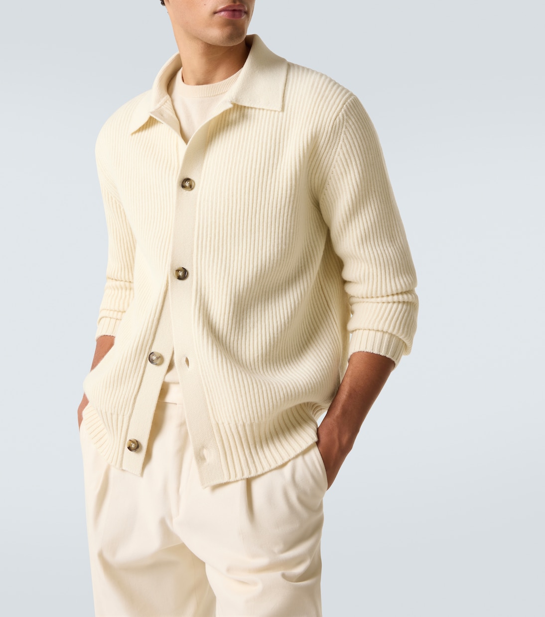 Ribbed-knit wool and cashmere cardigan | Tod's