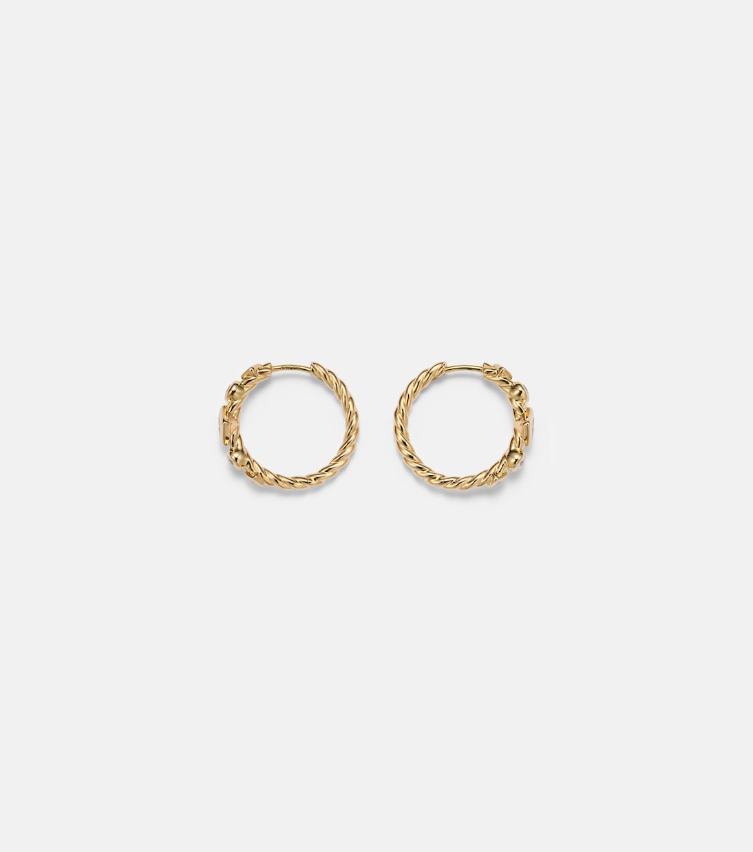 Petite Modern Renaissance® 18kt gold (750/1000) earrings with diamonds | David Yurman