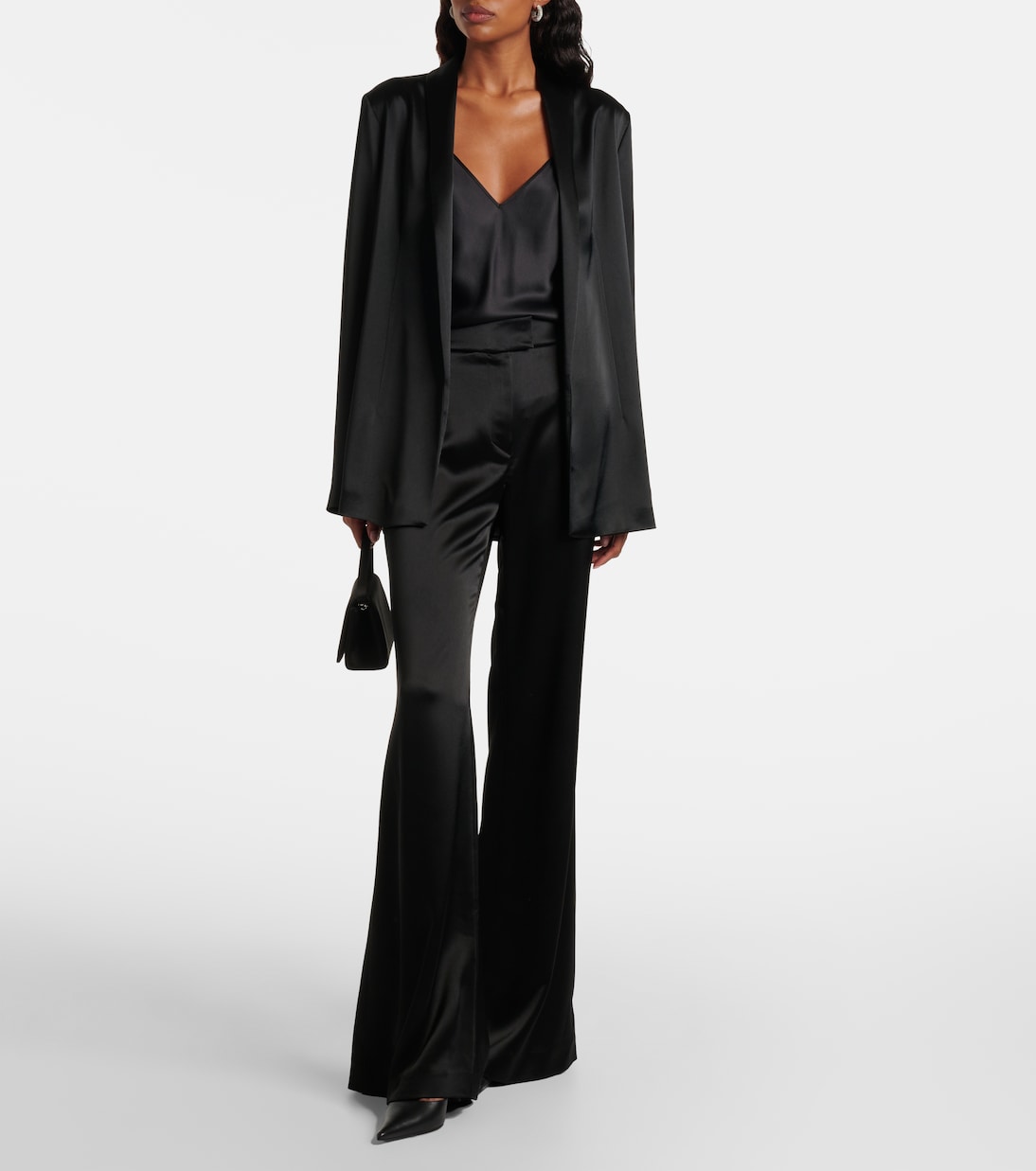 Julianne satin blazer | Galvan