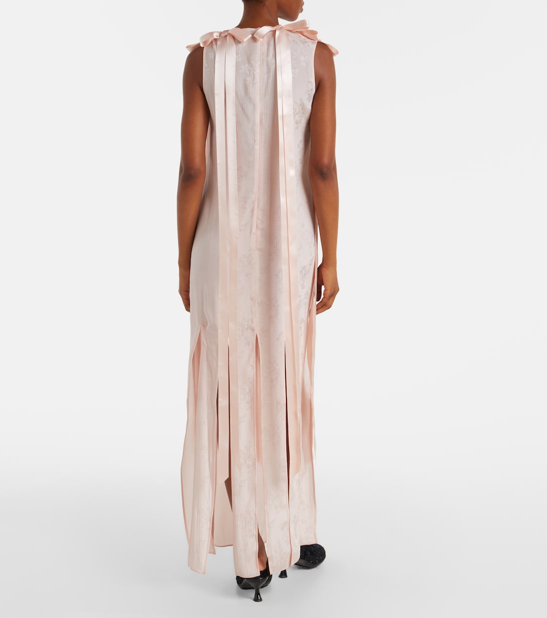 Bow-detail floral jacquard maxi dress | Simone Rocha