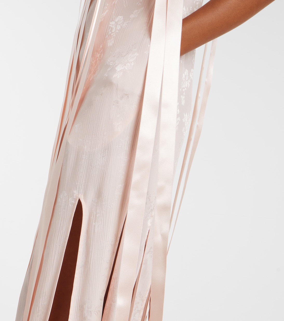 Bow-detail floral jacquard maxi dress | Simone Rocha