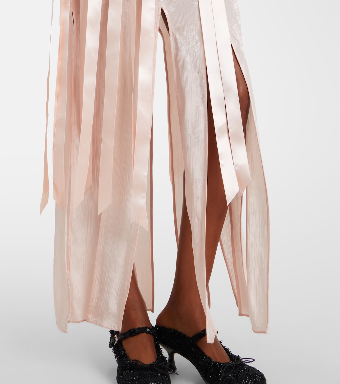 Bow-detail floral jacquard maxi dress | Simone Rocha