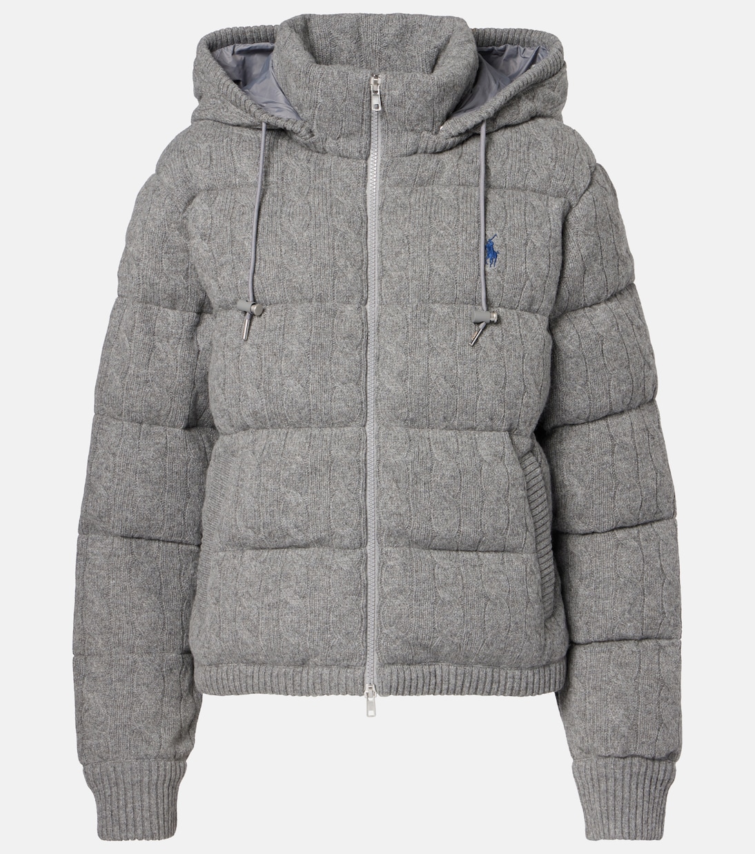 Cable-knit wool and cashmere puffer jacket | Polo Ralph Lauren