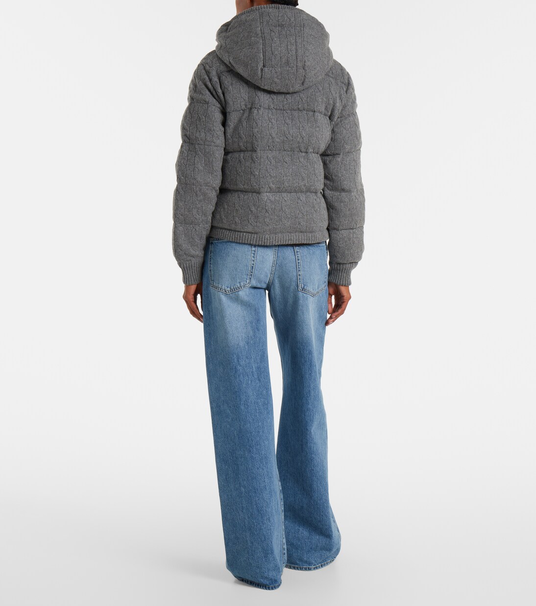 Cable-knit wool and cashmere puffer jacket | Polo Ralph Lauren