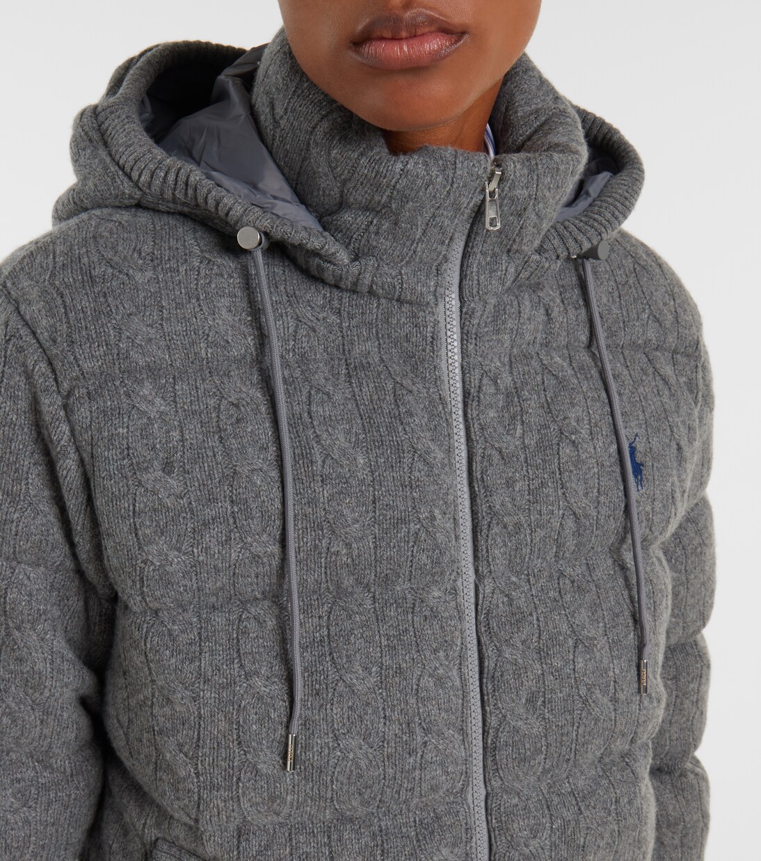 Cable-knit wool and cashmere puffer jacket | Polo Ralph Lauren