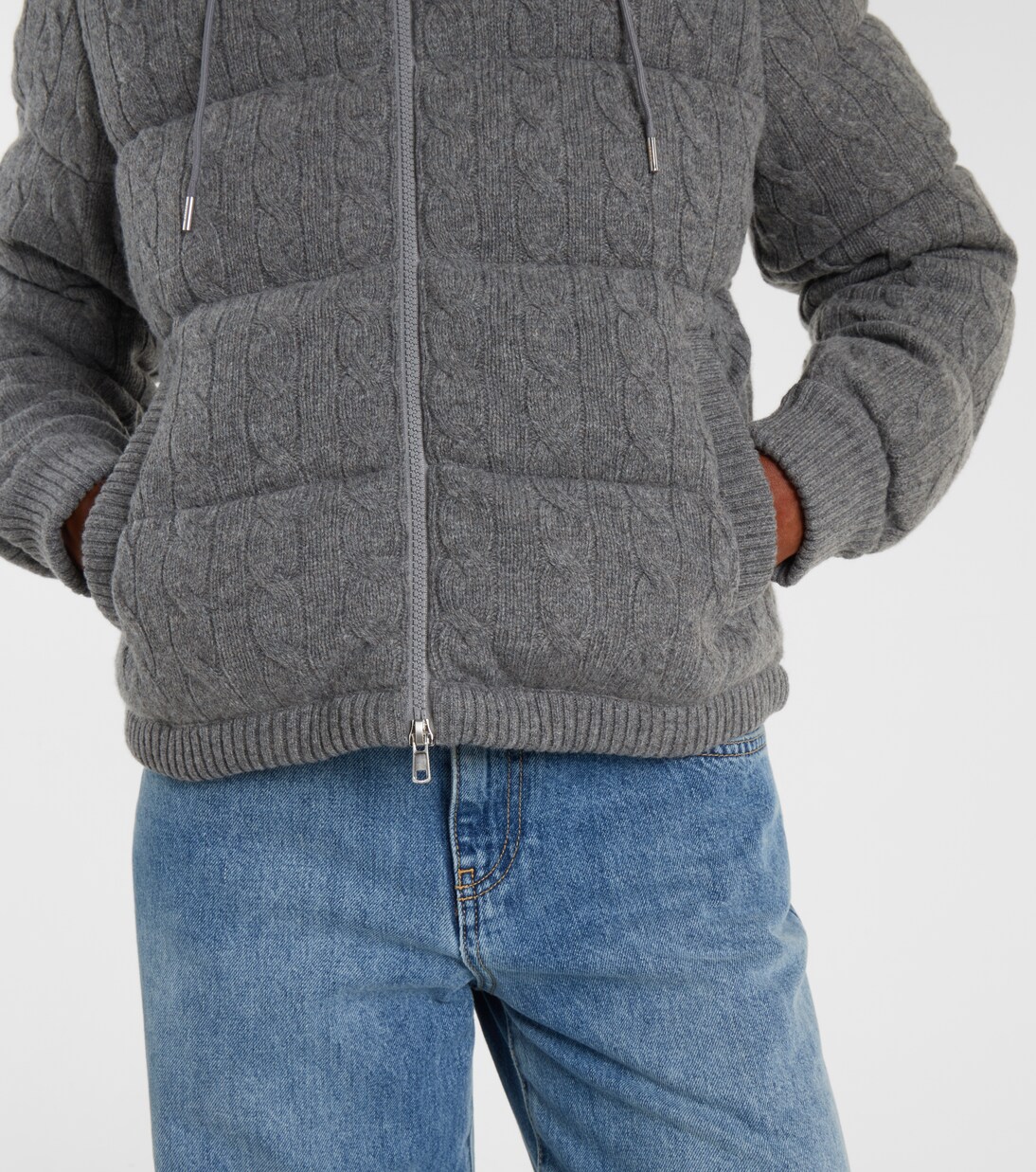 Cable-knit wool and cashmere puffer jacket | Polo Ralph Lauren