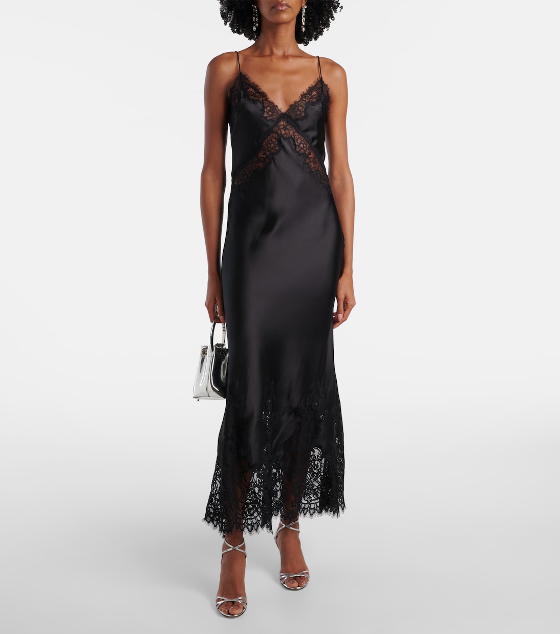 Slipdress Tamera aus Satin mit Spitze | Rebecca Vallance
