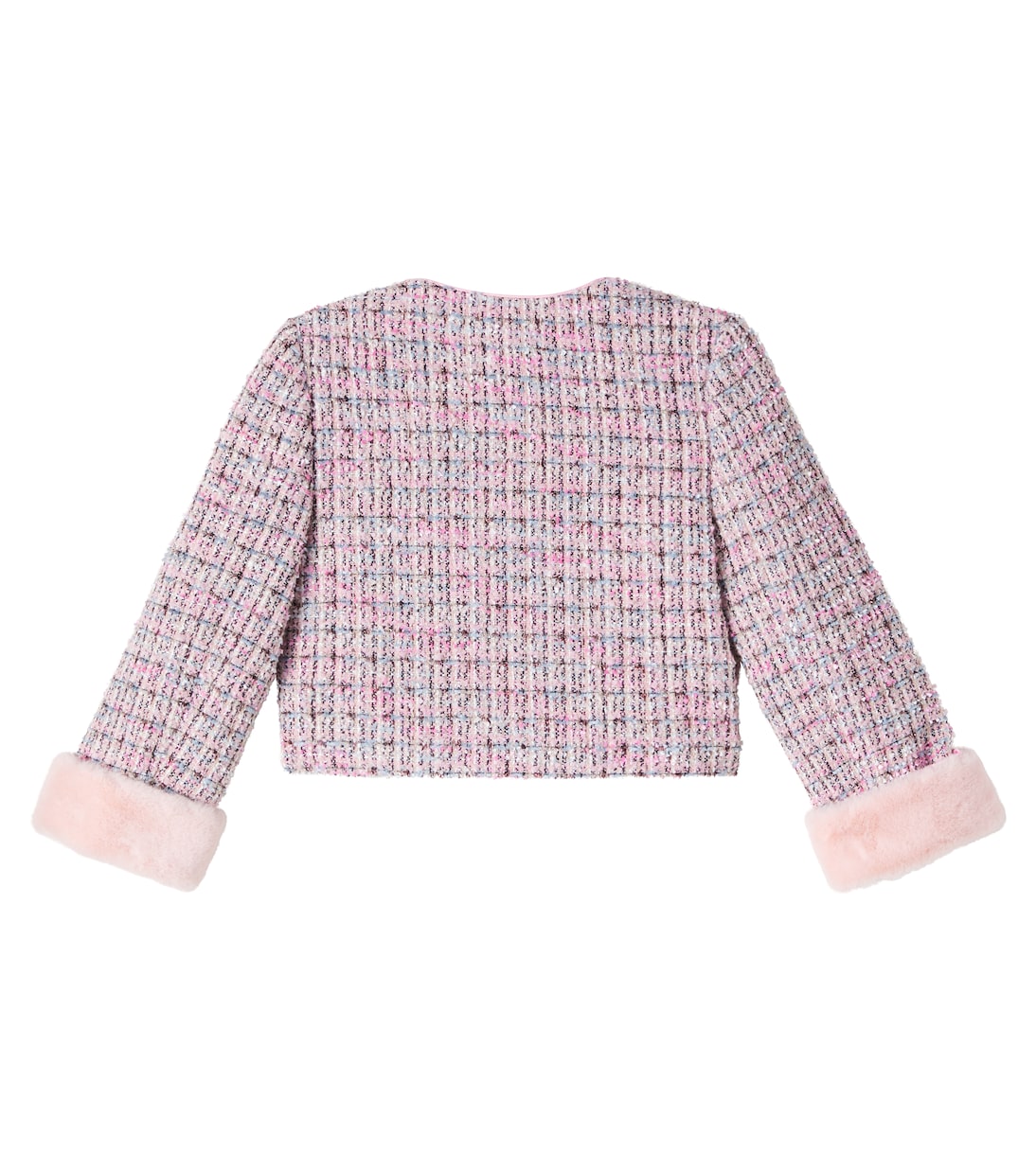 Faux fur-trimmed bouclé jacket | Self-Portrait Kids