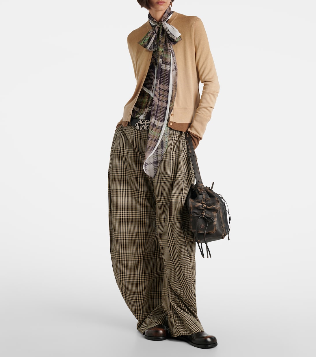Cardigan in seta, lana e cashmere | Acne Studios