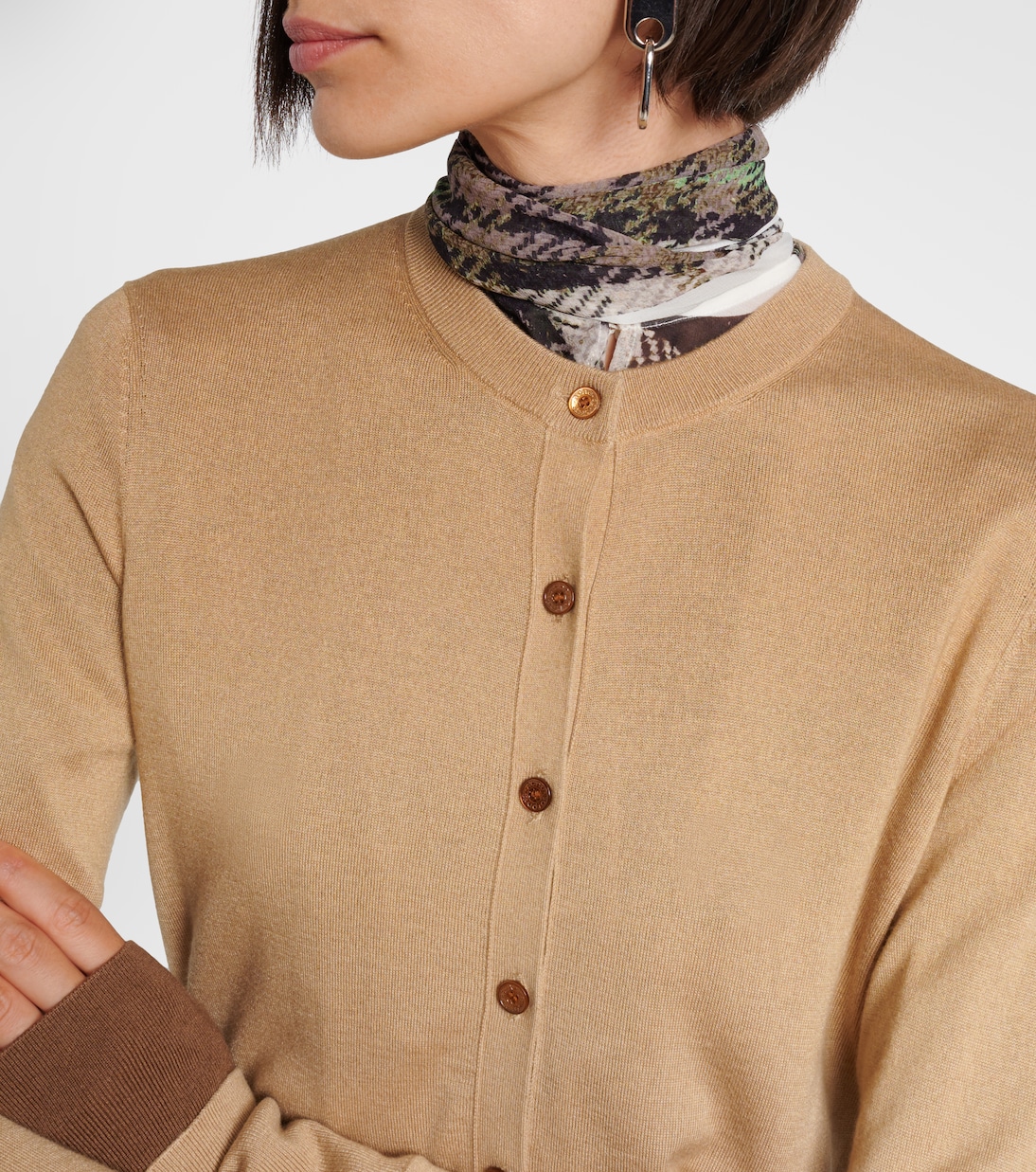 Cardigan in seta, lana e cashmere | Acne Studios