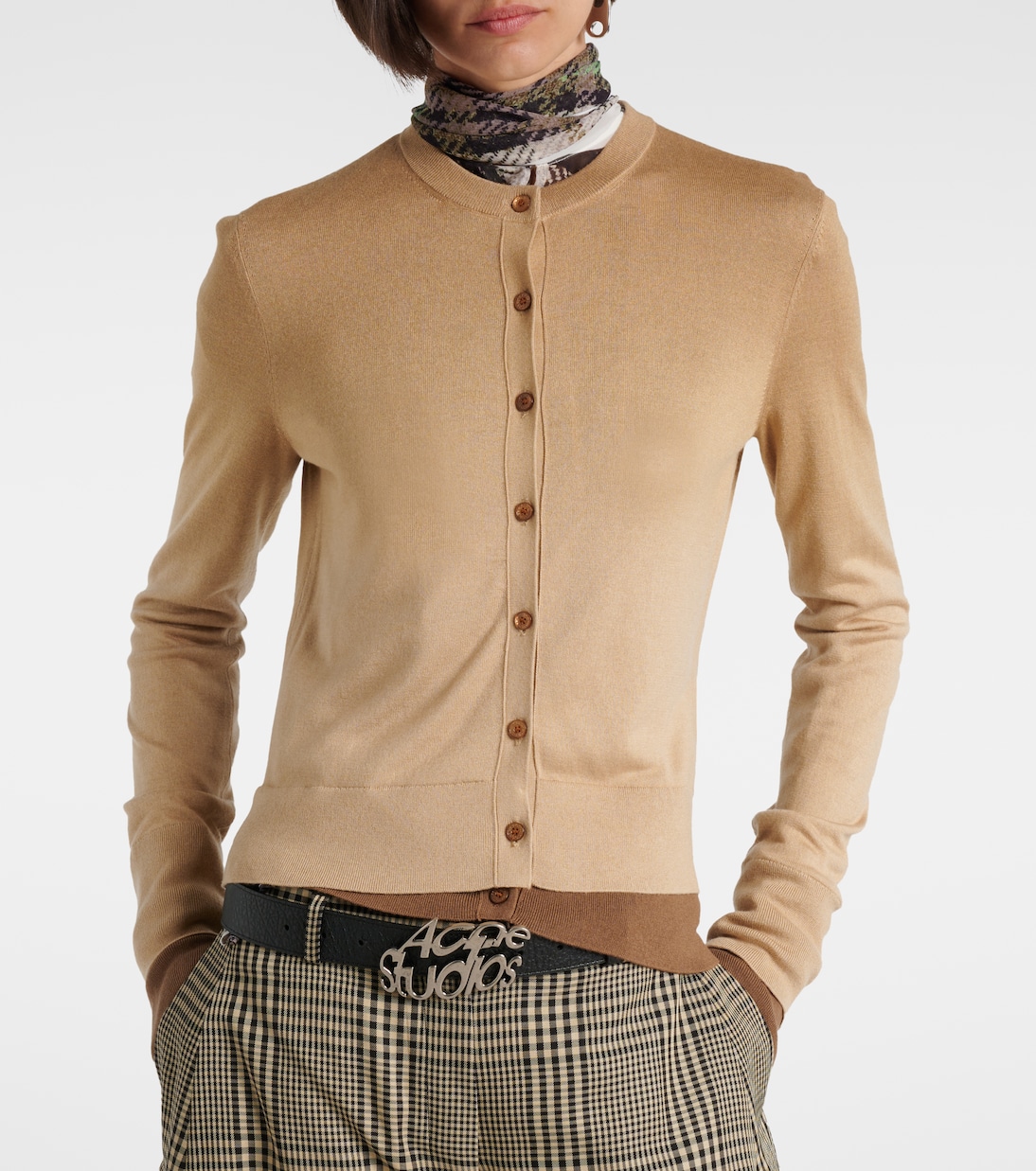 Cardigan in seta, lana e cashmere | Acne Studios