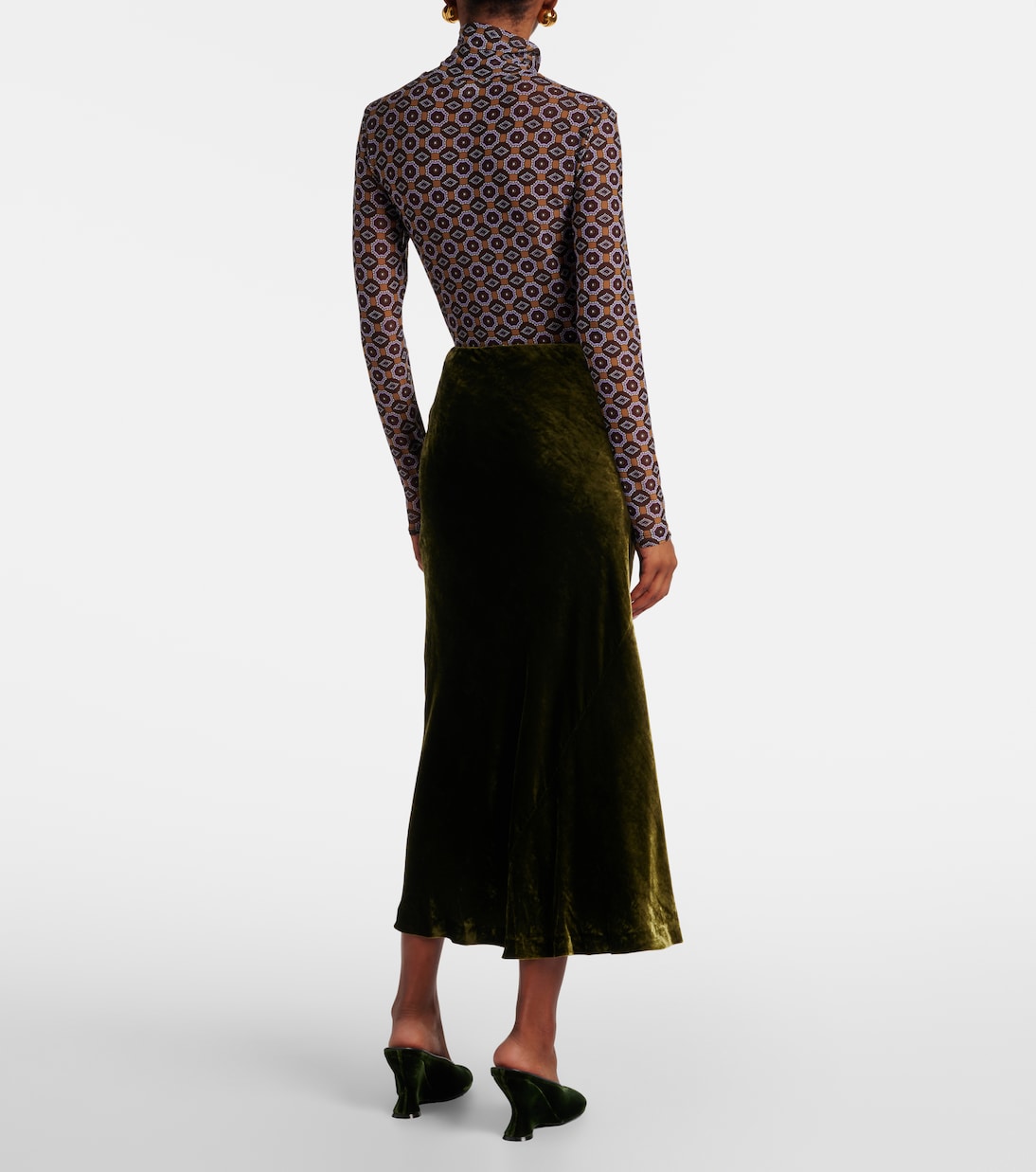 Midirock aus Samt | Dries Van Noten