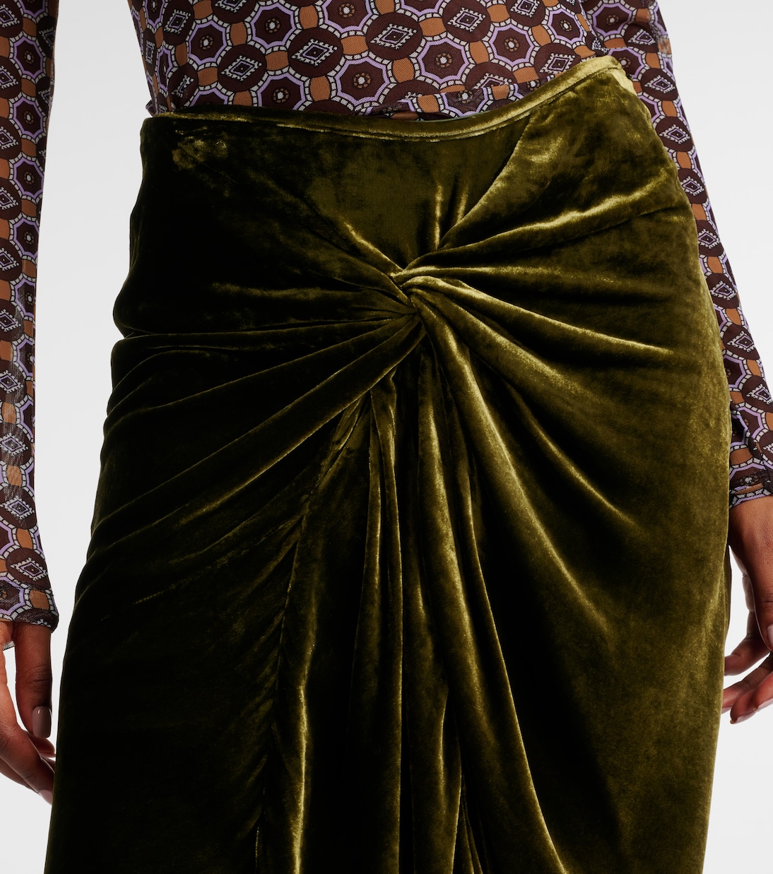 Midirock aus Samt | Dries Van Noten