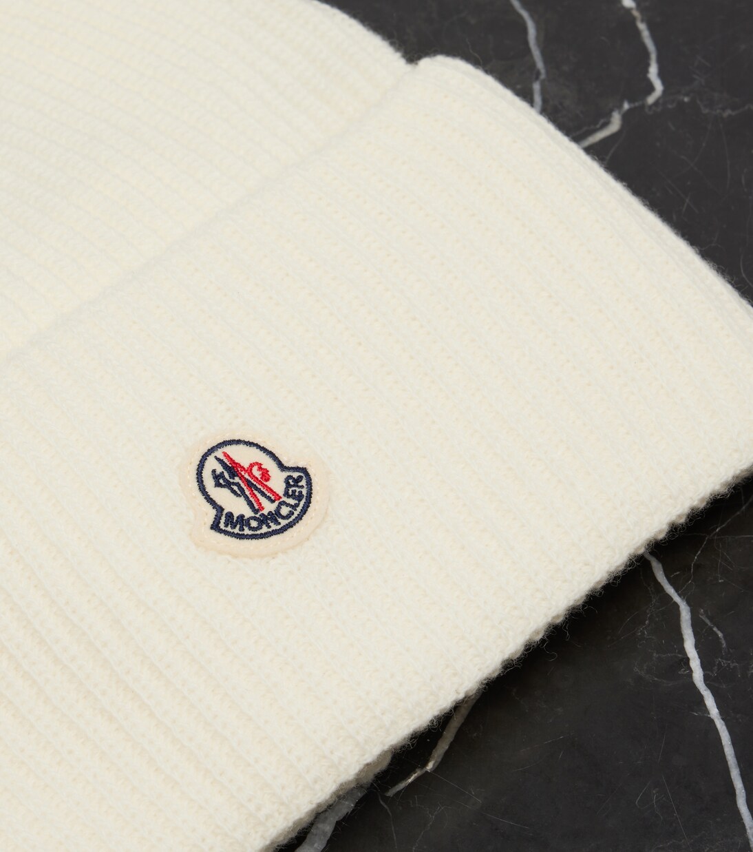Ribbed-knit virgin wool beanie | Moncler