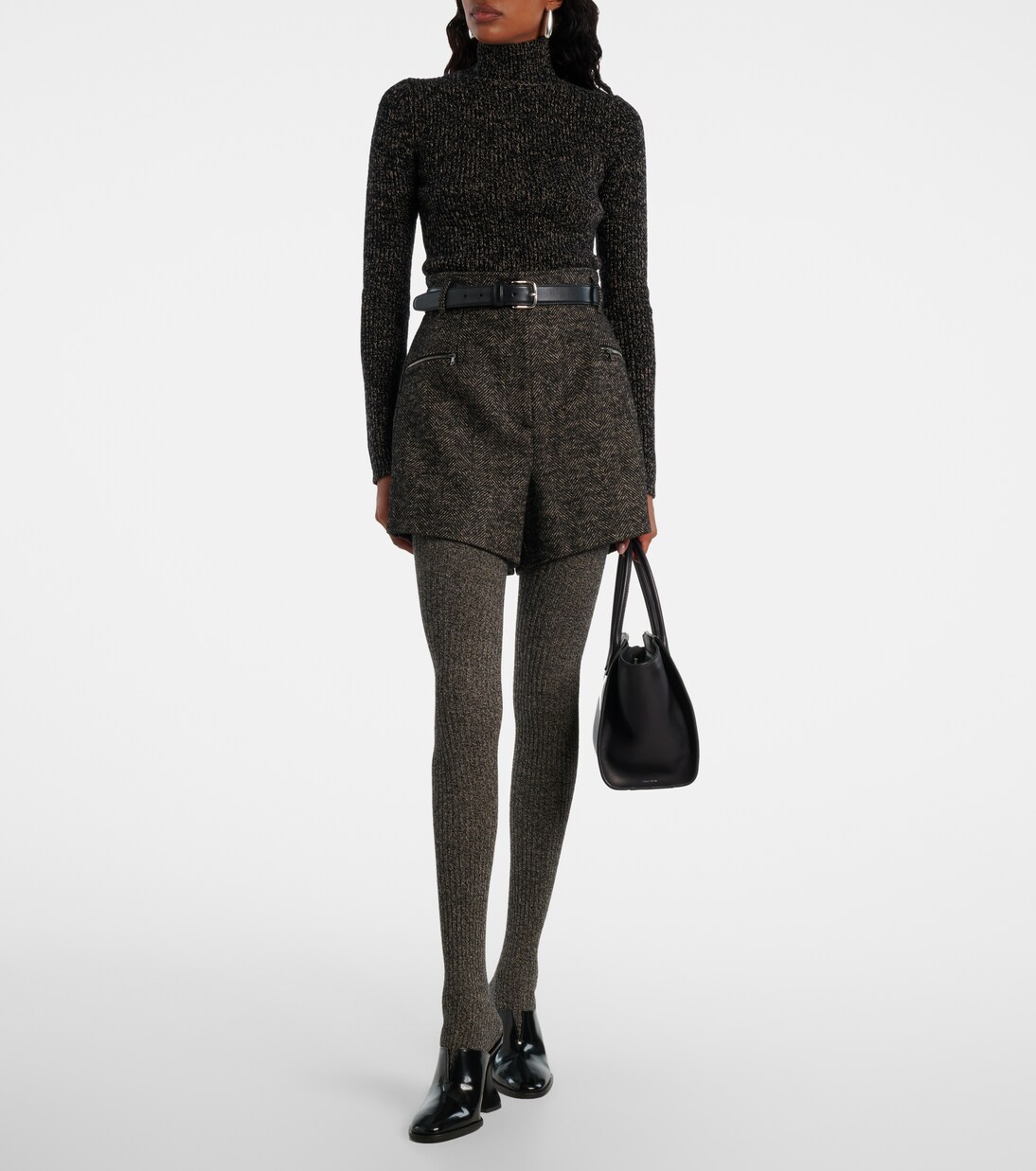 헤링본 울 블렌드 쇼츠 | Max Mara