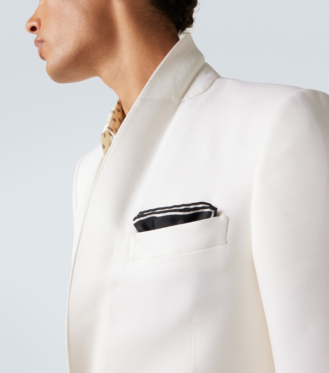 Pañuelo de bolsillo de sarga de seda estampado | Tom Ford