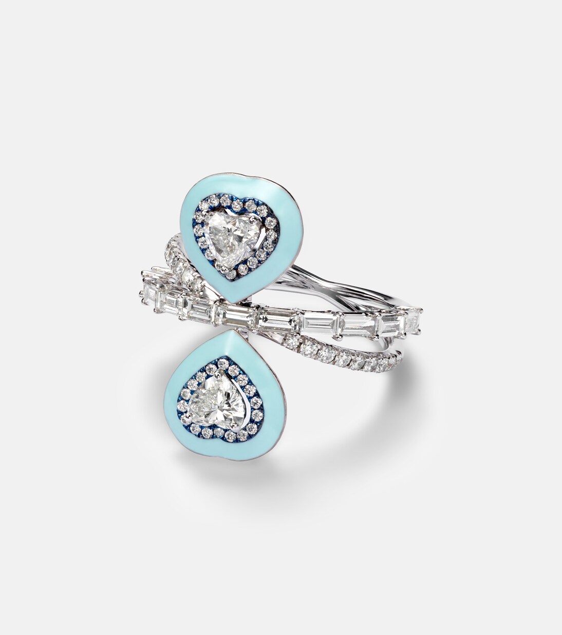 Mirror Love 18kt white gold ring with diamonds | Kamyen
