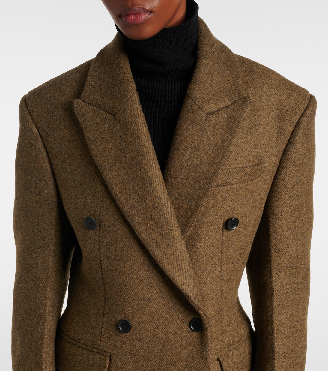 Double-breasted alpaca and wool-blend coat | Róhe