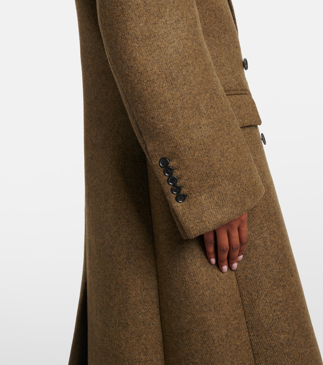 Double-breasted alpaca and wool-blend coat | Róhe