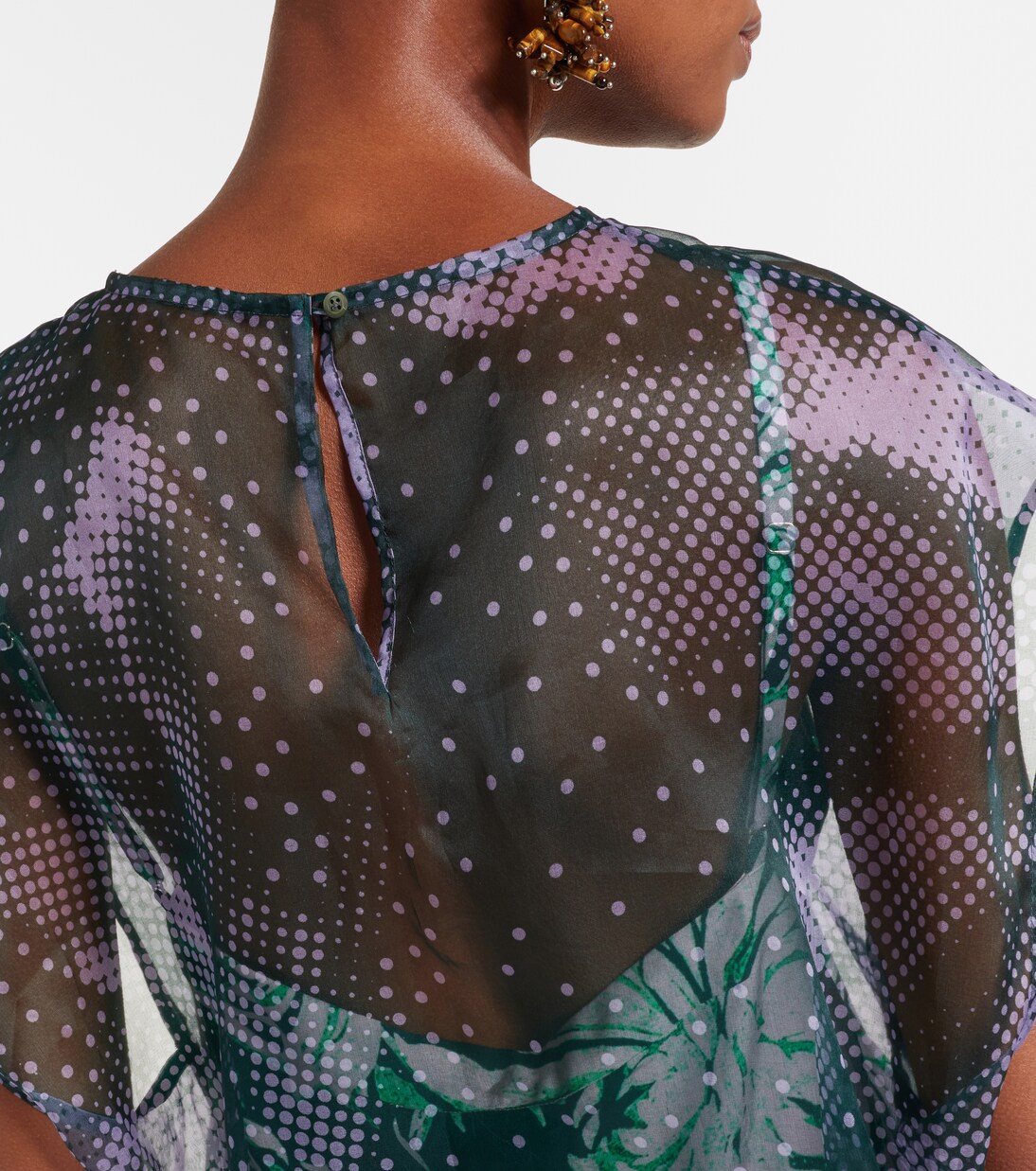 Printed silk organza top | Dries Van Noten