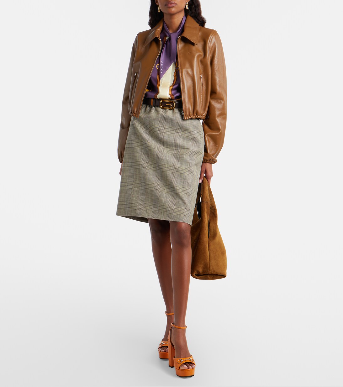 Leather bomber jacket | Gucci