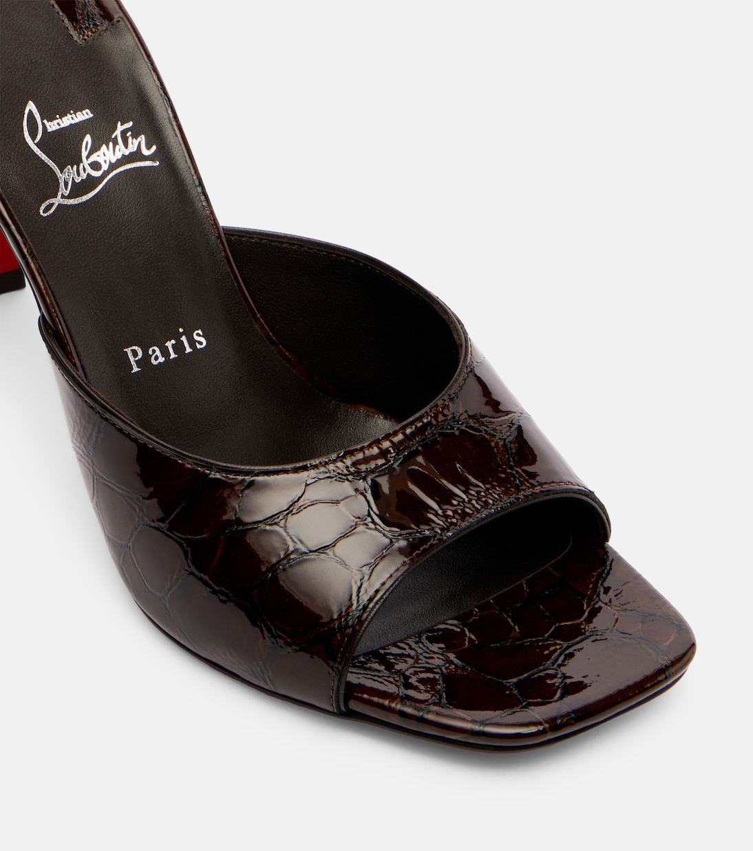 Mules Condora 85 en cuir verni | Christian Louboutin