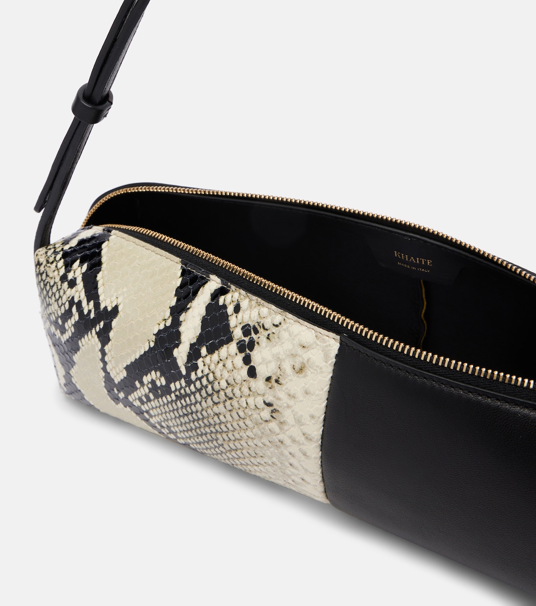 Kye paneled leather shoulder bag | Khaite