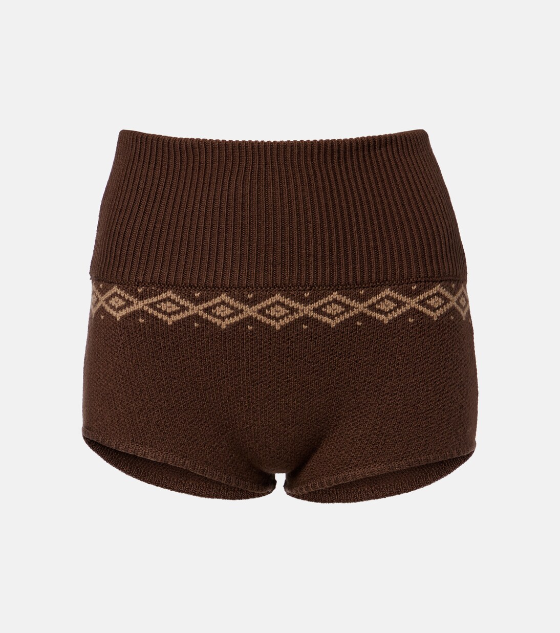 Argyle crochet wool shorts | Magda Butrym