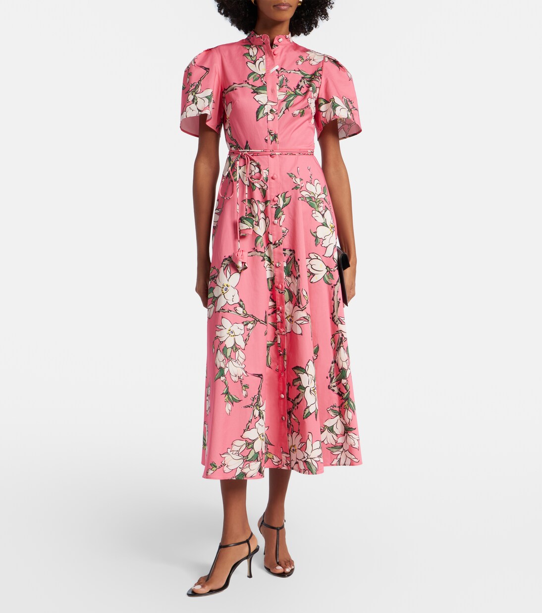 Bianca floral cotton shirt dress | Leo Lin