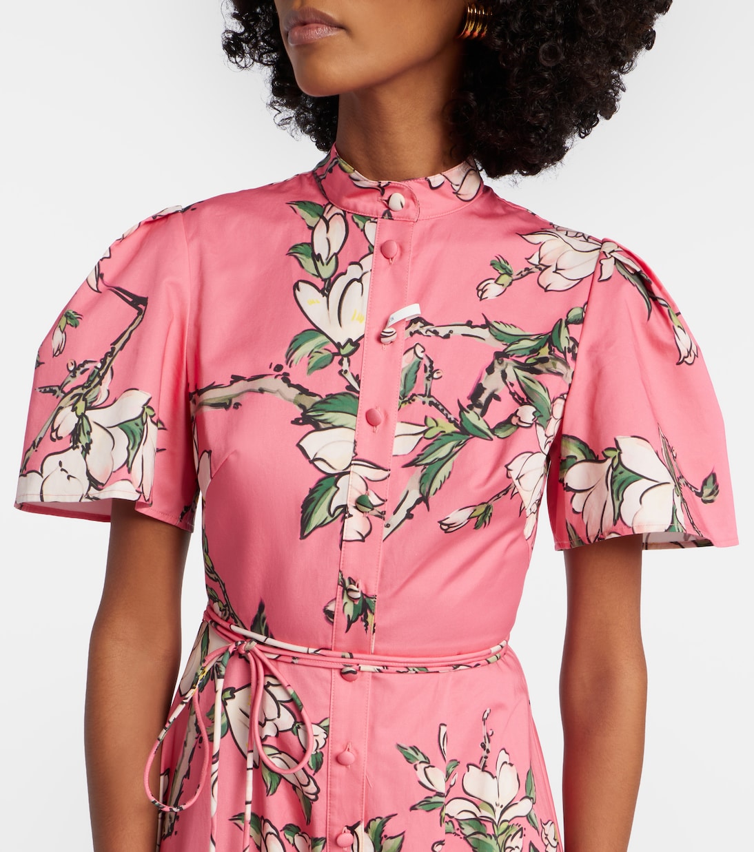Bianca floral cotton shirt dress | Leo Lin