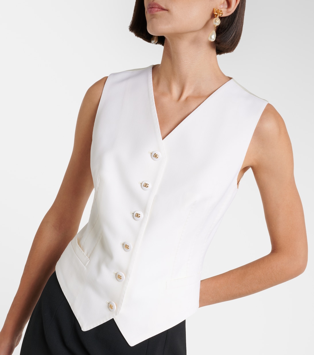 سترة جيليه من الصوف والحرير المخلوط | Dolce&Gabbana