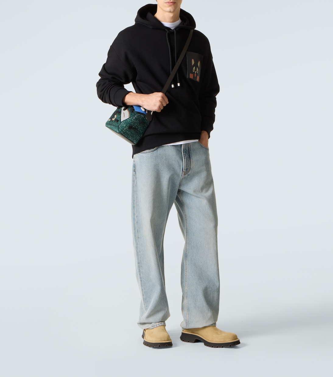 x Louis Wain cotton fleece hoodie | Loewe