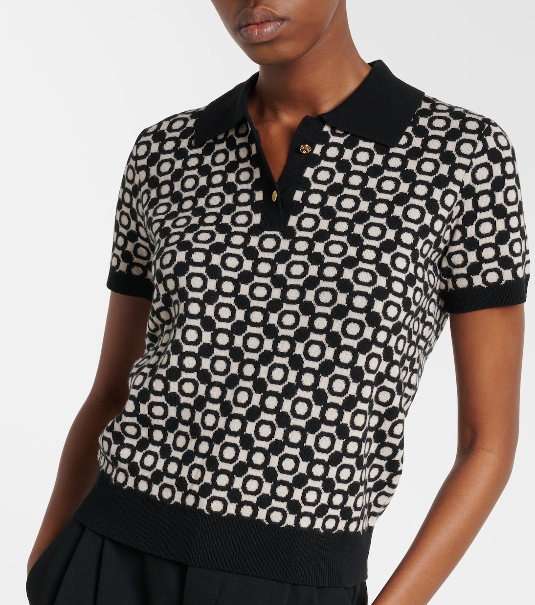 Medera wool jacquard polo sweater | 'S Max Mara