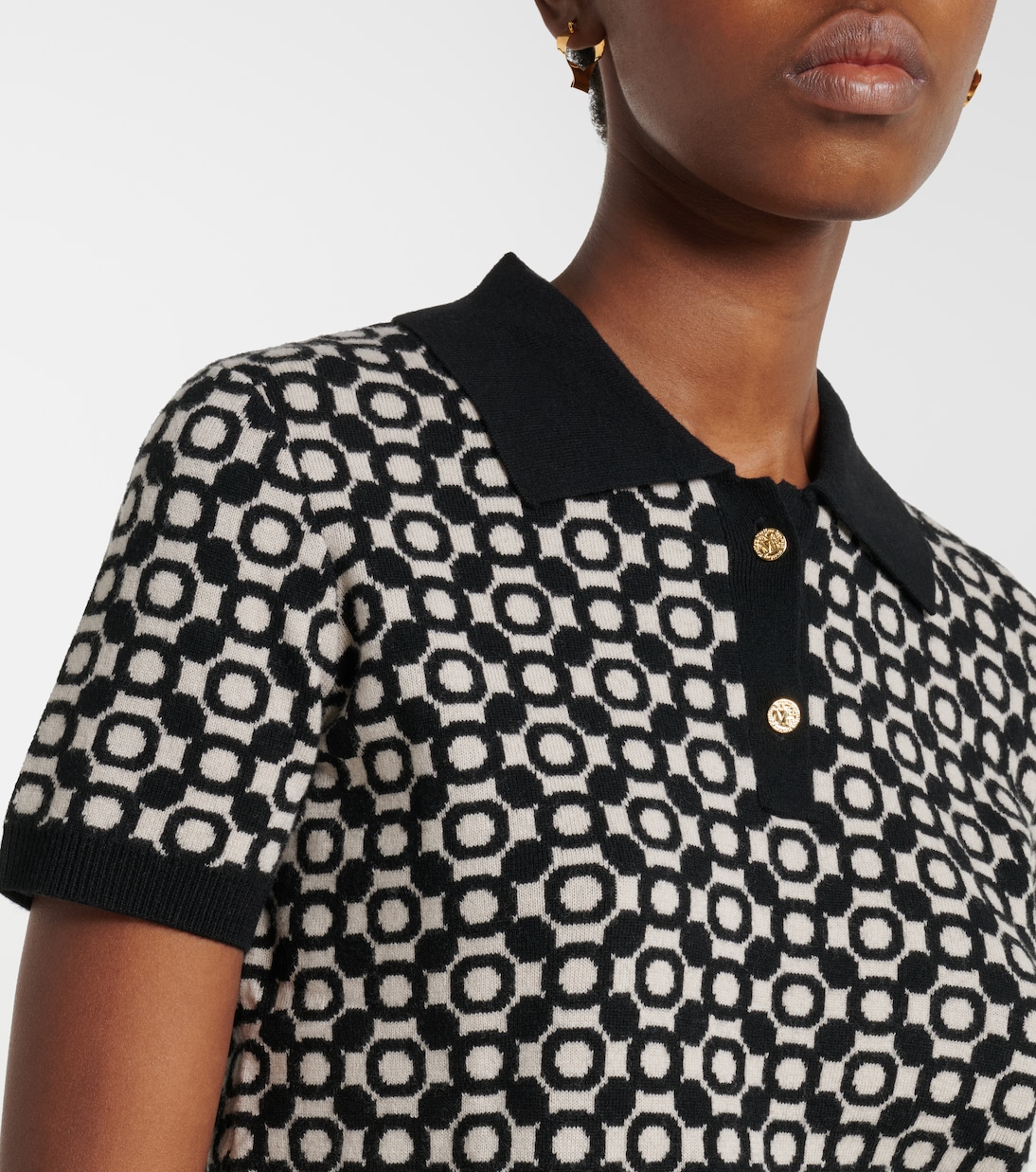 Medera wool jacquard polo sweater | 'S Max Mara