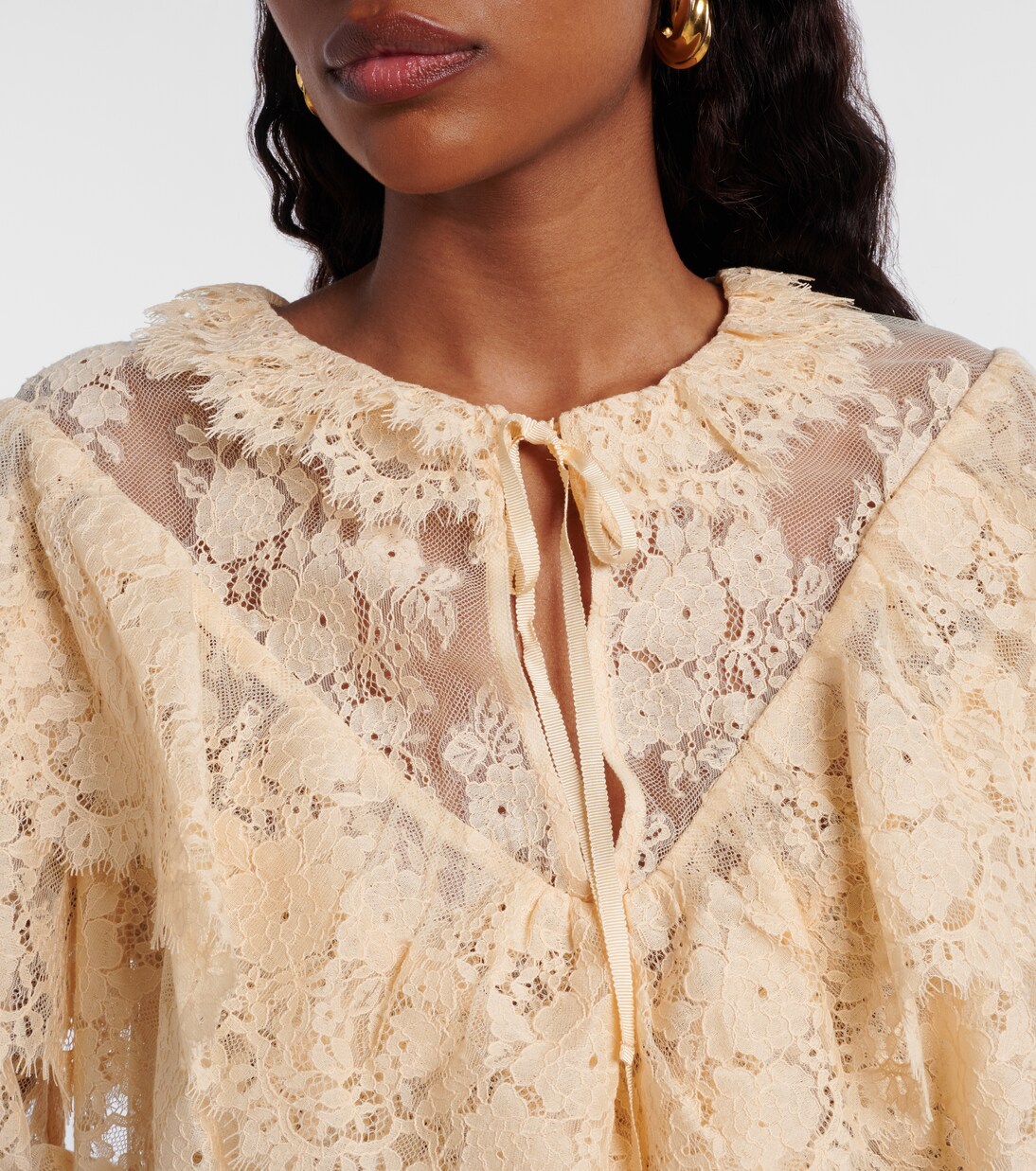 Faryn ruffled lace blouse | Rixo
