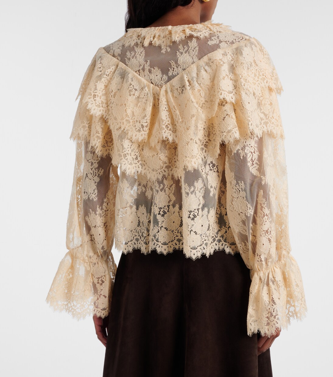 Faryn ruffled lace blouse | Rixo