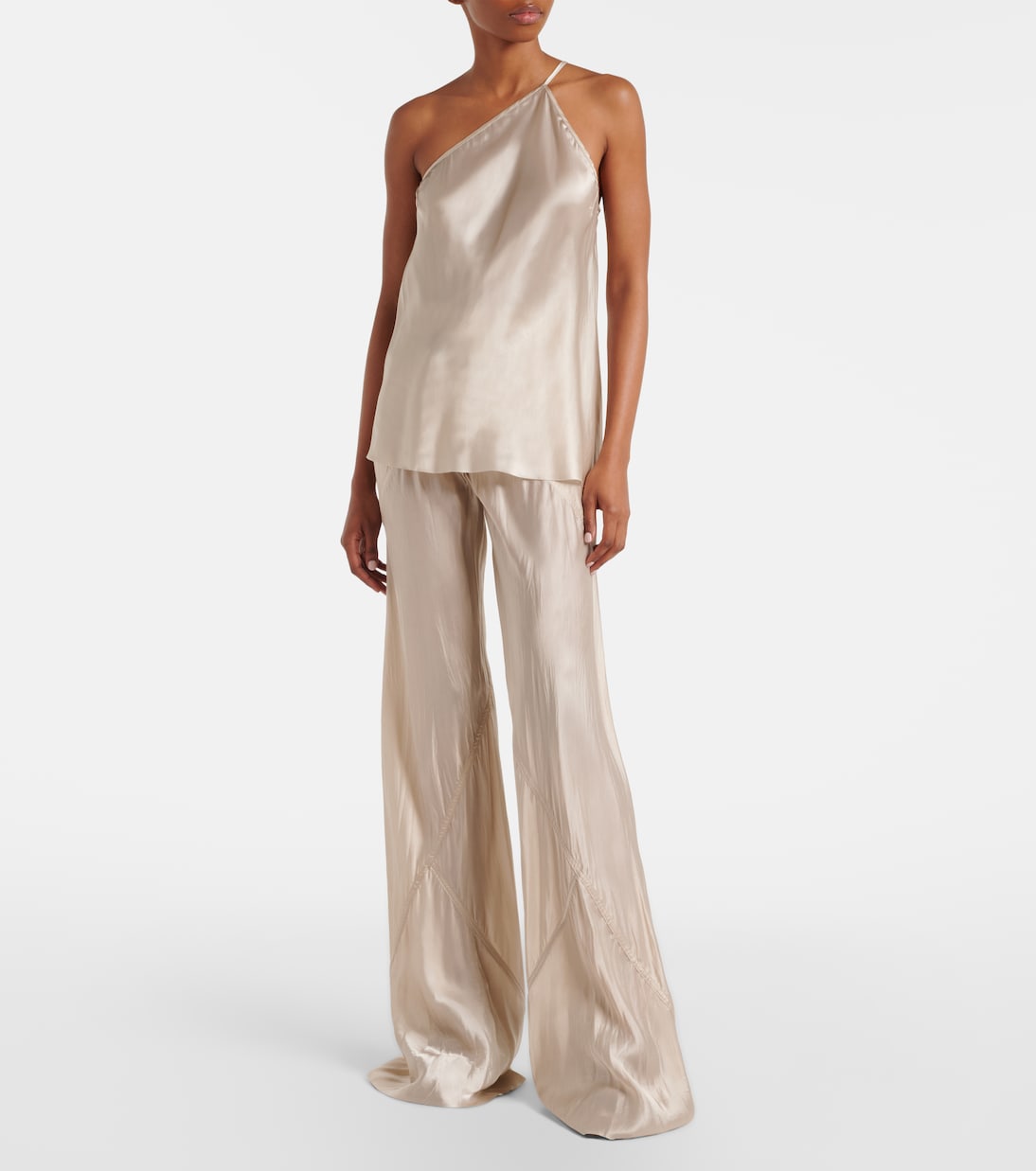 Pantalones flared de satén | Rick Owens