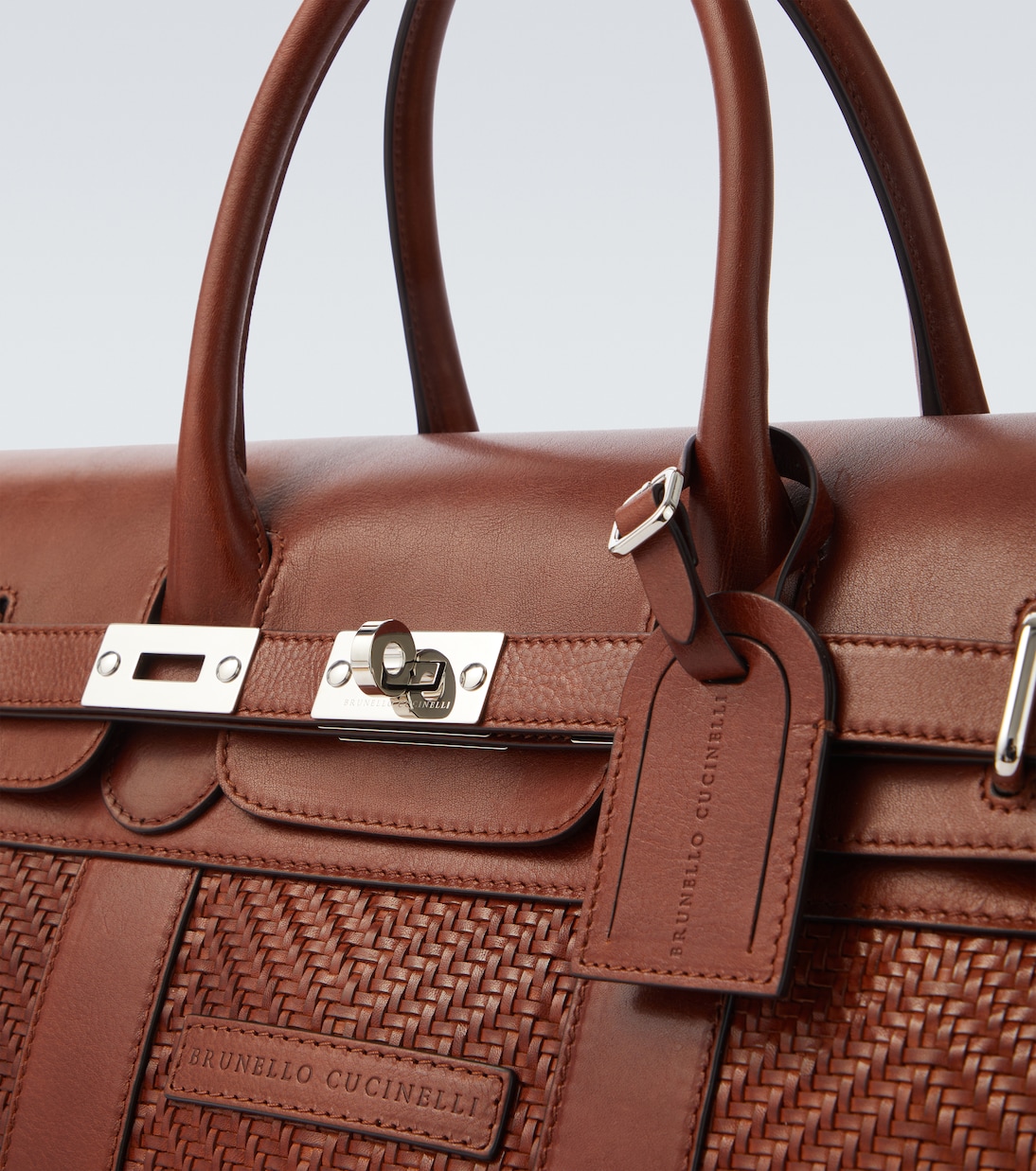 Country leather tote bag | Brunello Cucinelli