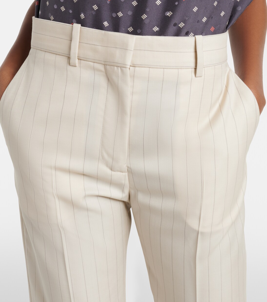 Pinstripe wool straight pants | Acne Studios