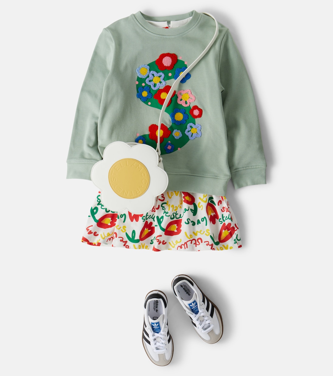 Appliqué cotton jersey sweatshirt | Stella McCartney Kids
