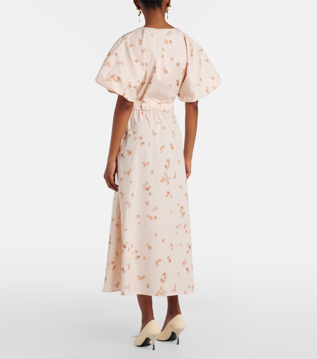 Robe midi Paulina en coton mélangé à fleurs | Altuzarra