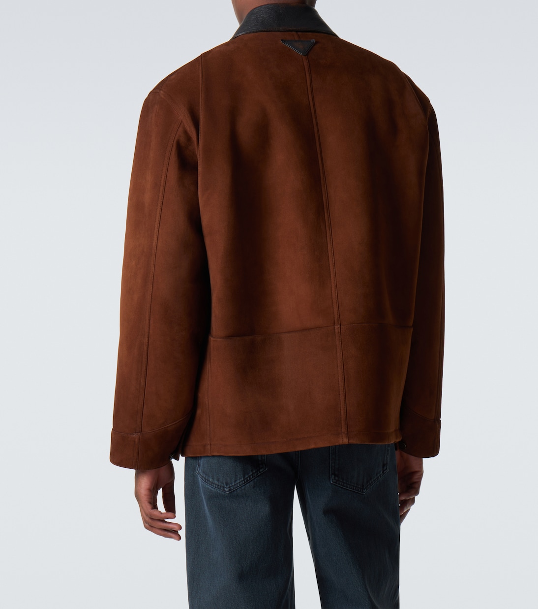 Leather-trimmed suede jacket | Prada